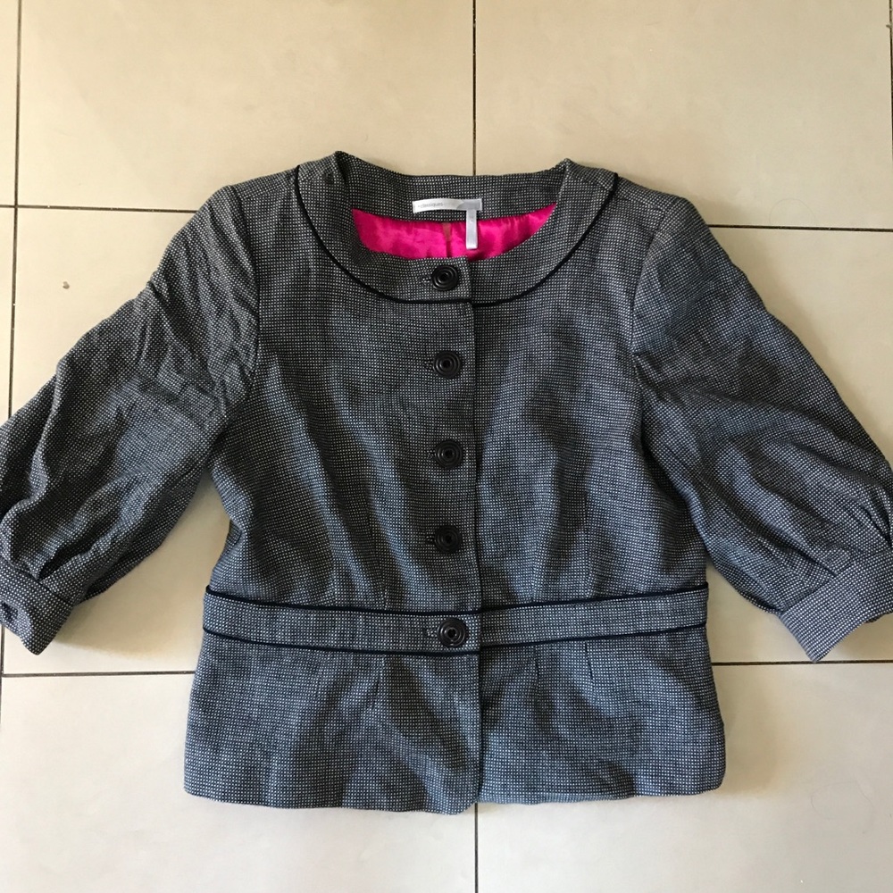 Classiques Entier black & white 3/4 sleeve jacket